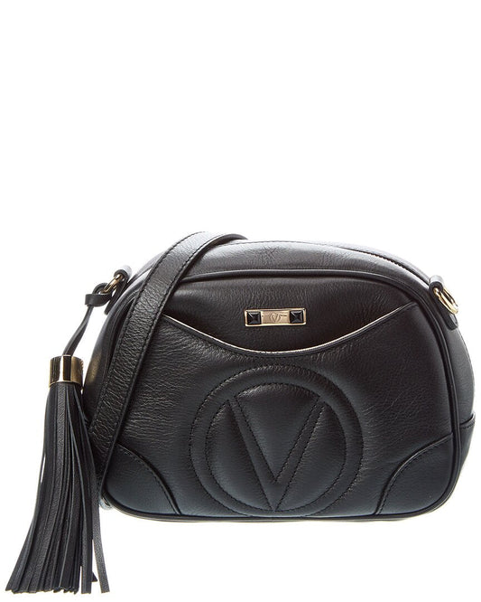 Valentino By Mario Valentino Dalit Signature Leather Crossbody ONE SIZE Black