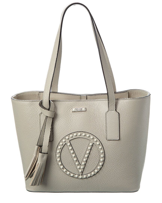 Valentino By Mario Valentino Prince Rock Leather Tote ONE SIZE Grey Multi