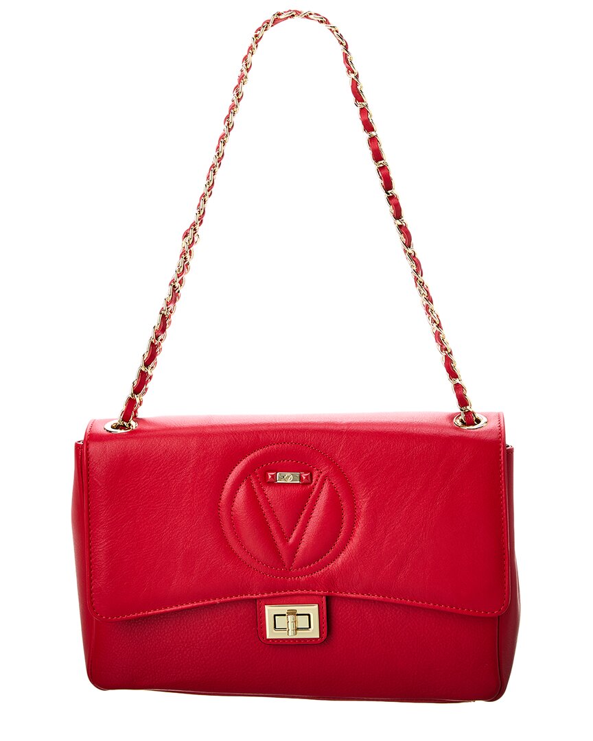 Valentino By Mario Valentino Posh Signature Leather Shoulder Bag ONE SIZE Red