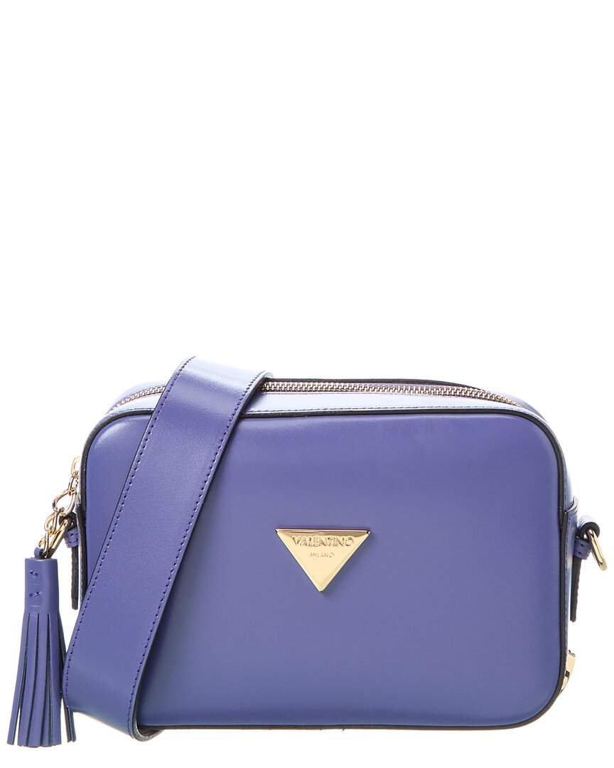 Valentino By Mario Valentino Babette Valent Leather Crossbody ONE SIZE Blue