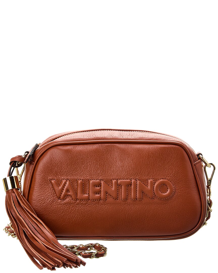 Valentino By Mario Valentino Bella Embossed Leather Crossbody ONE SIZE Brown Multi