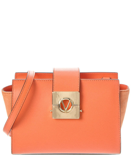 Valentino By Mario Valentino Kiki Leather Shoulder Bag ONE SIZE Orange