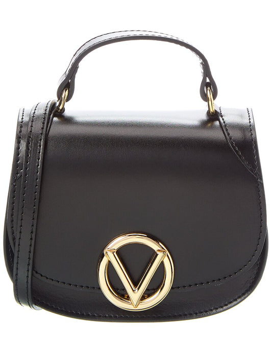 Valentino By Mario Valentino Dionne Retro Leather Shoulder Bag ONE SIZE Black