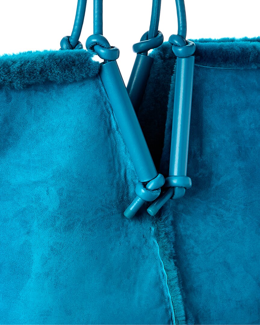 Bottega Veneta Bolster Shearling & Leather Tote