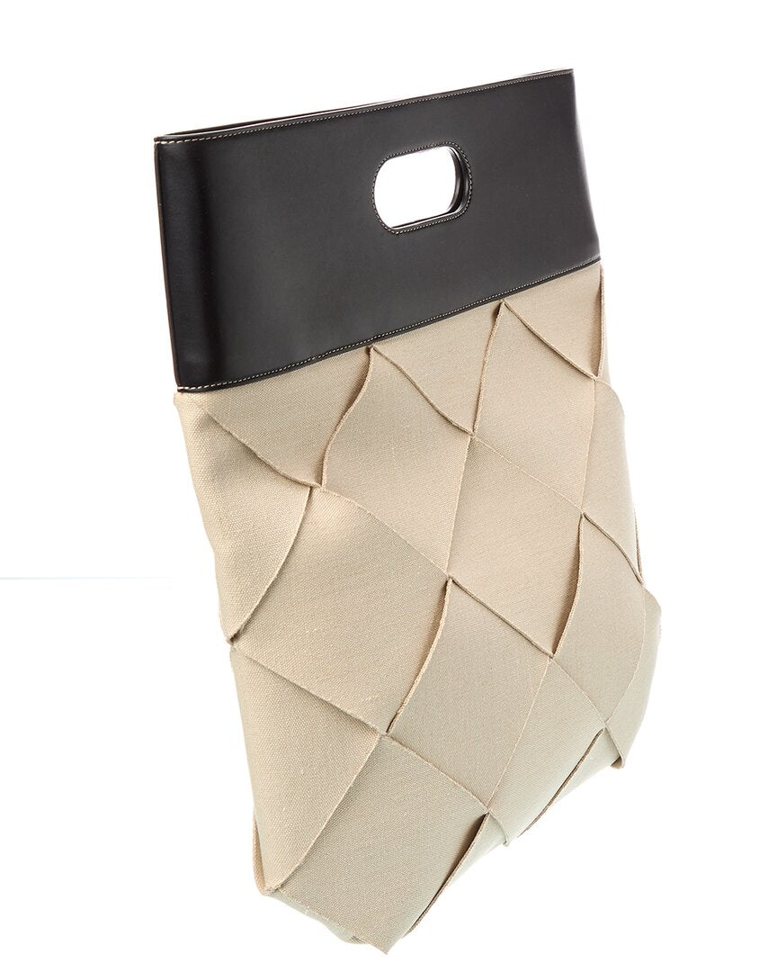 Bottega Veneta Maxi Intrecciato Canvas & Leather Tote