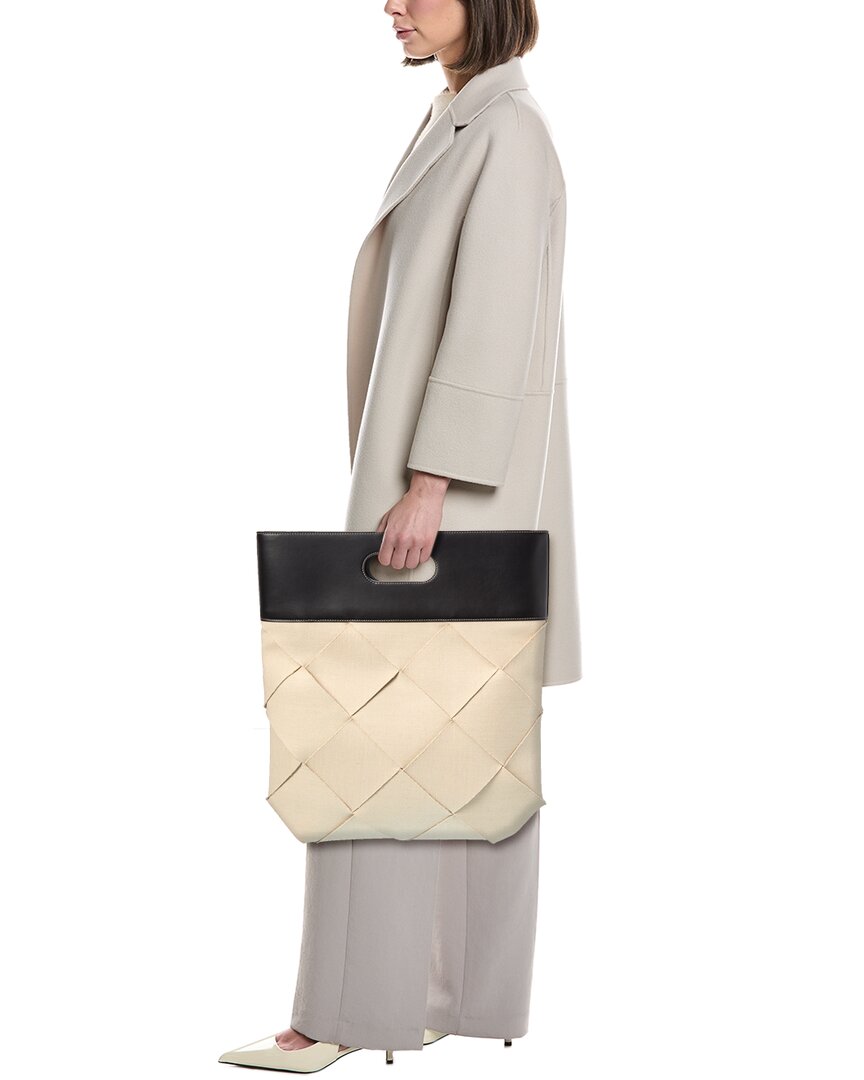 Bottega Veneta Maxi Intrecciato Canvas & Leather Tote