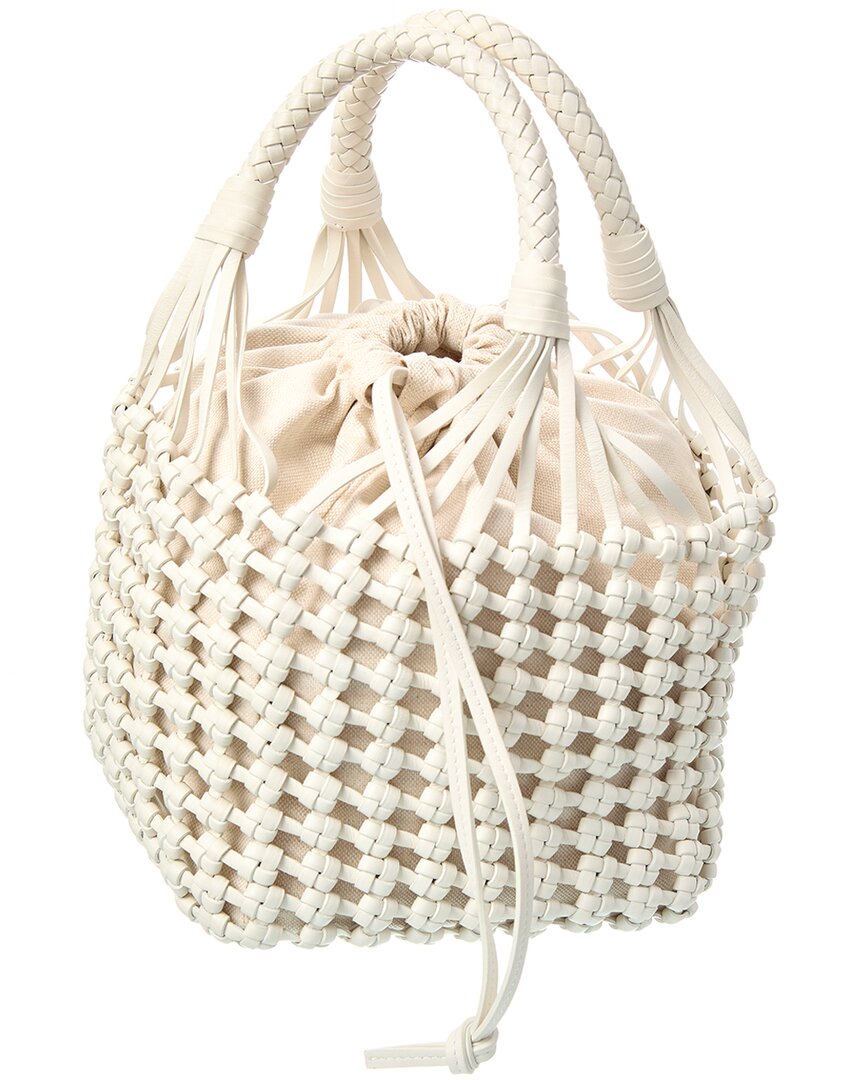 Bottega Veneta Medium Leather Tote ONE SIZE White