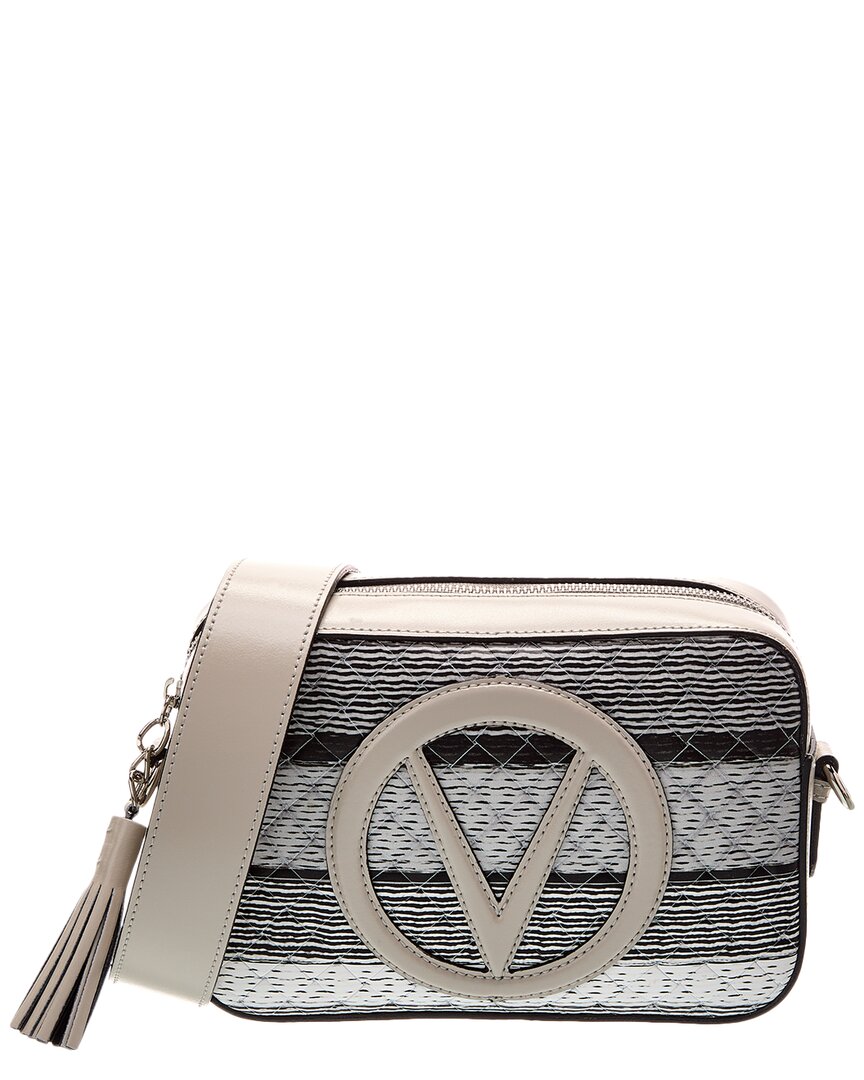 Valentino By Mario Valentino Babette Tresse Leather Crossbody ONE SIZE Grey