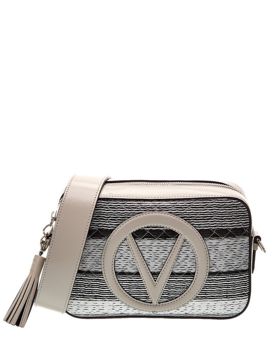 Valentino By Mario Valentino Babette Tresse Leather Crossbody ONE SIZE Grey