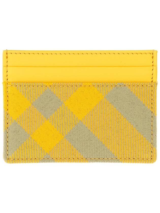 Burberry Check Card Wallet Yellow