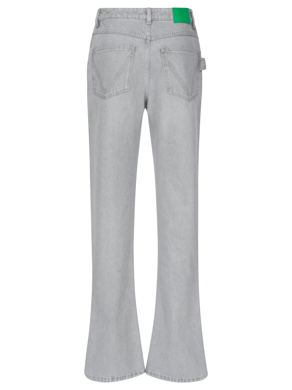 Bottega Veneta Women Light Grey Washed Denim Flared Jeans