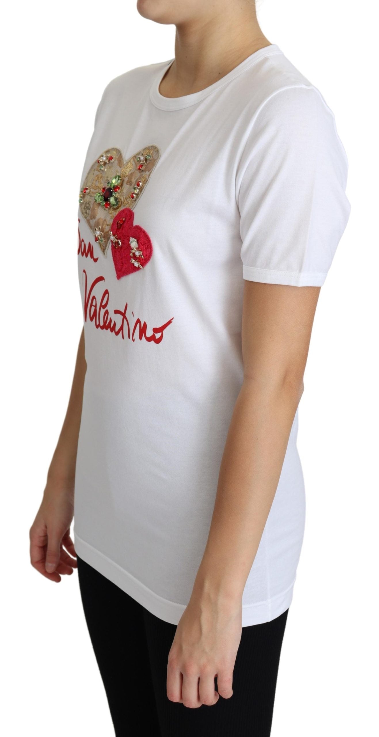 Dolce & Gabbana  Womens San Valentino Embellished TShirt
