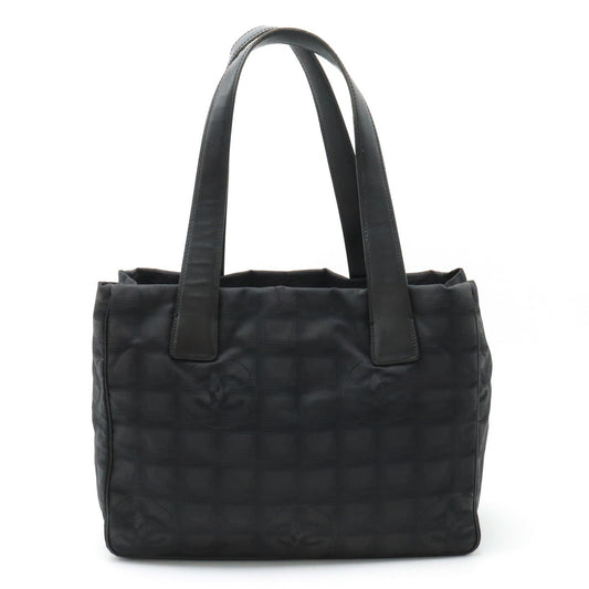 Chanel Nylon Leather Tote Bag Black A20457