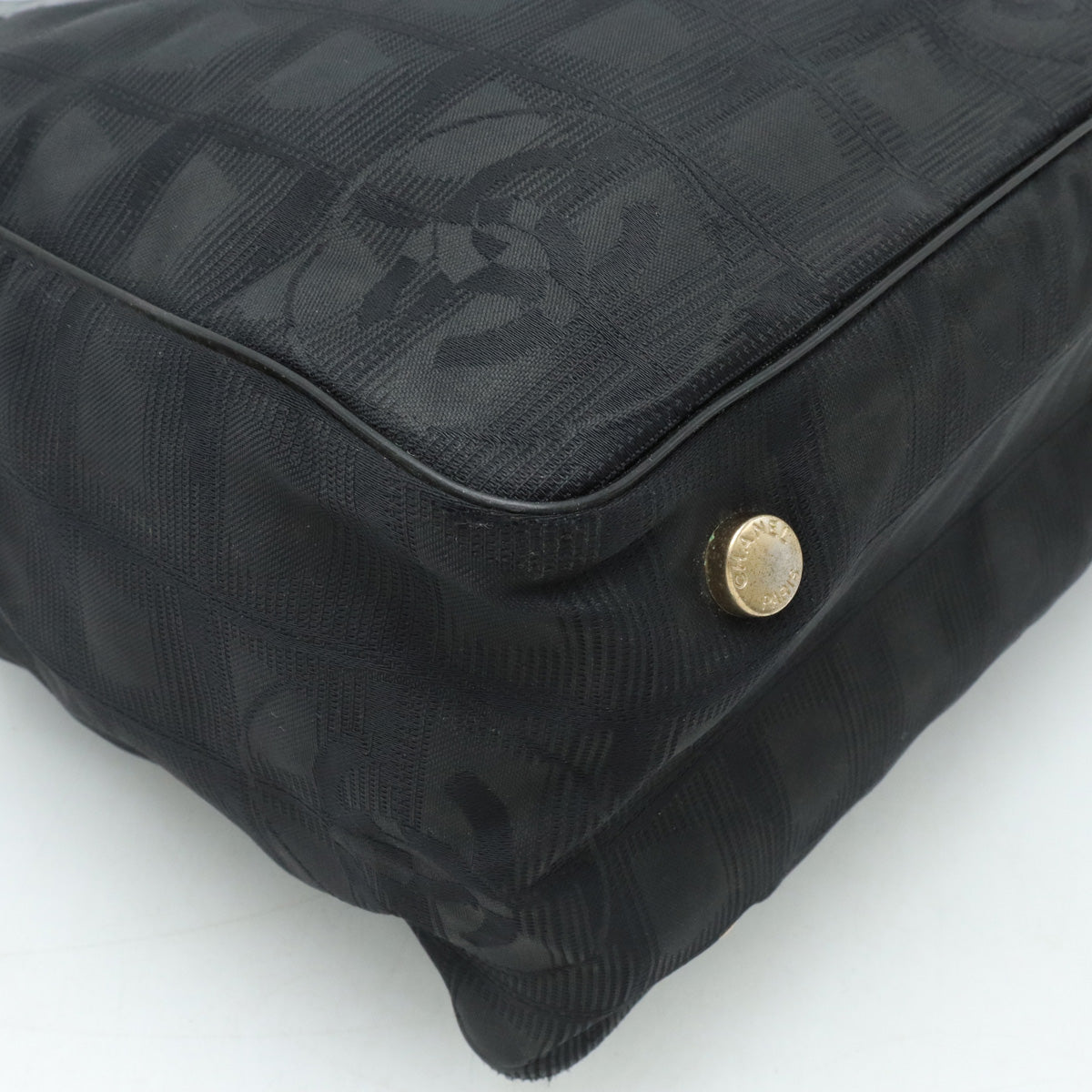 Chanel Nylon Leather Tote Bag Black A20457