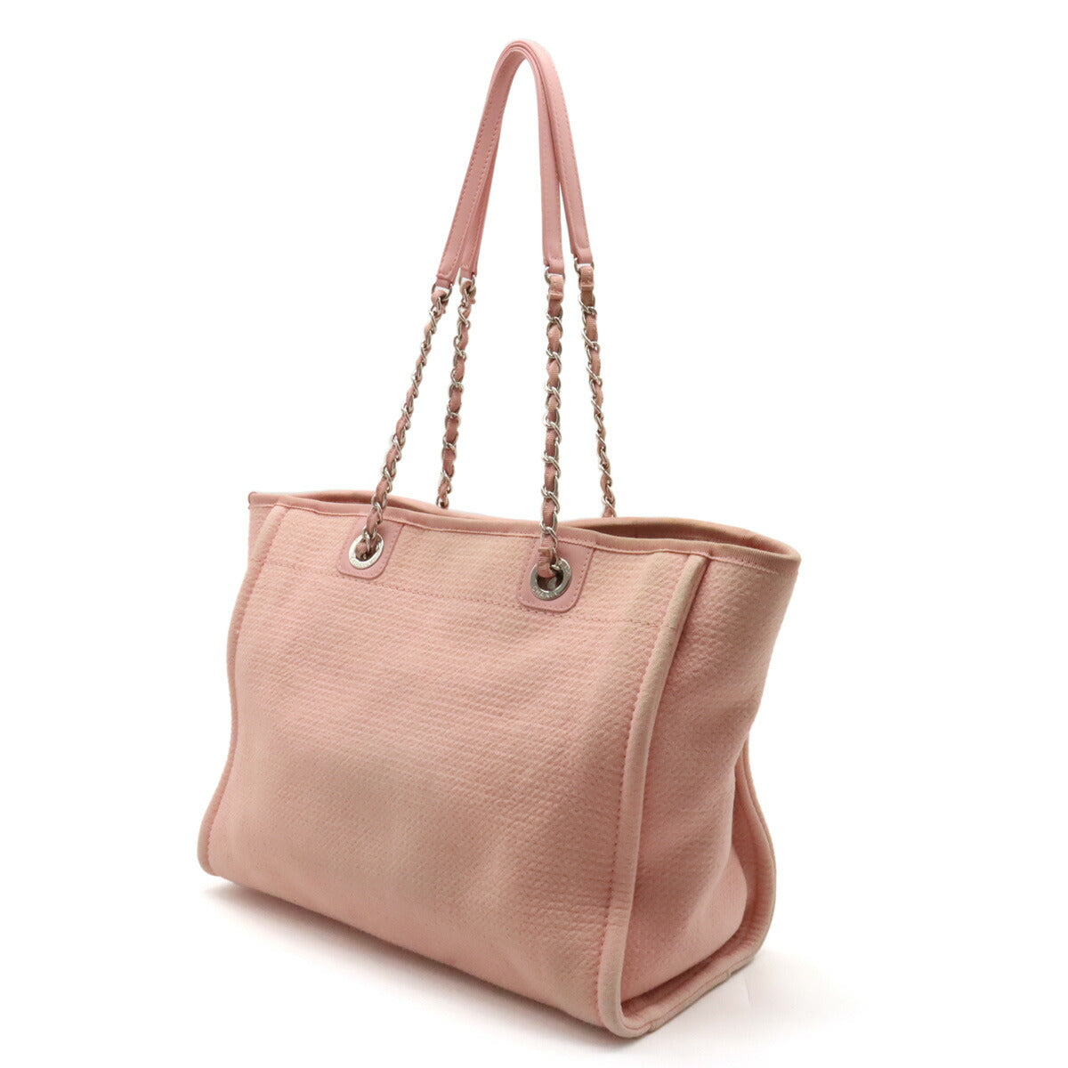 Chanel Deauville Line Medium Tote Bag Canvas Pink