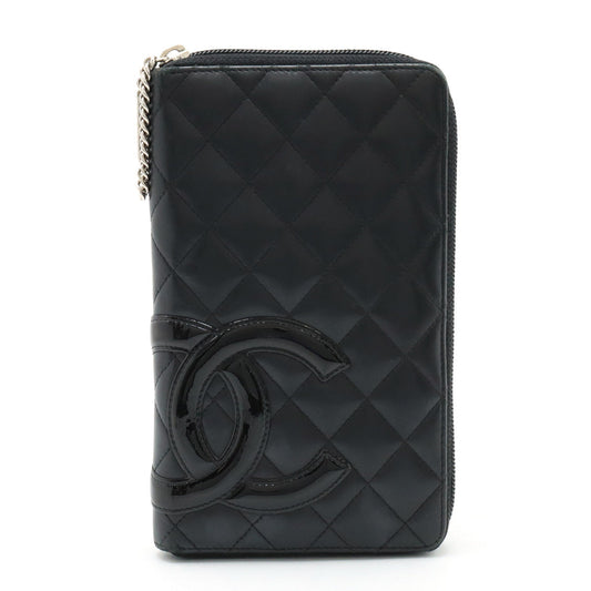 Chanel Cambon Line Leather Enamel Wallet in New Condition