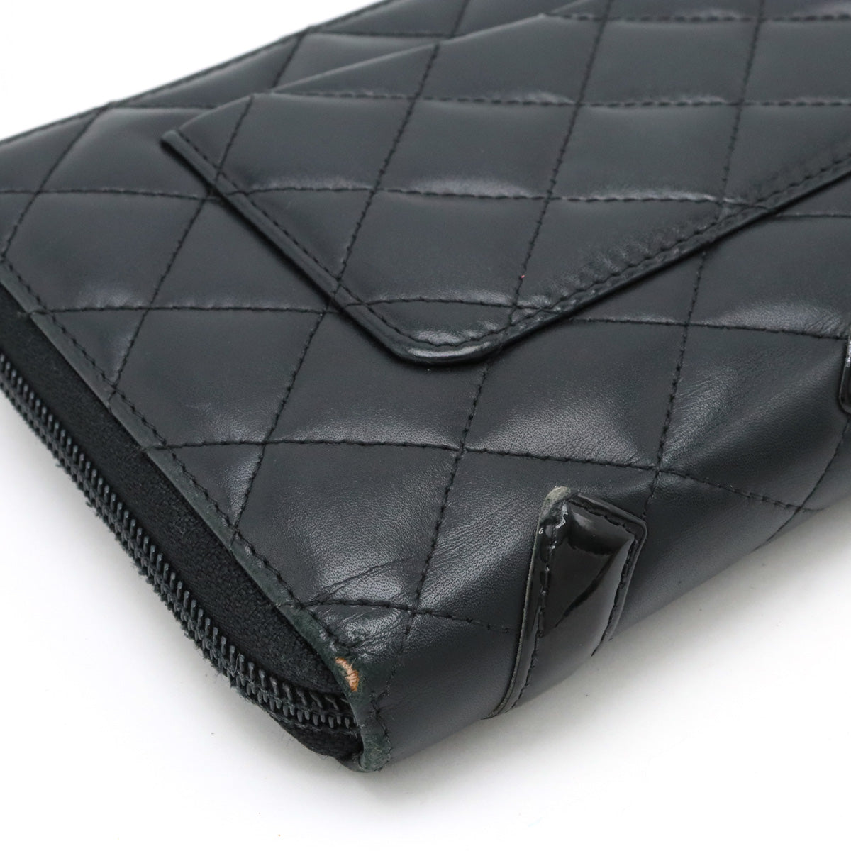 Chanel Cambon Line Leather Enamel Wallet in New Condition