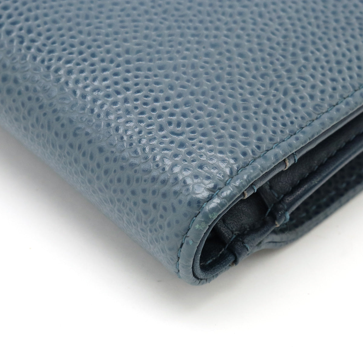 Chanel Caviar Skin Coco Mark Bifold Wallet A50073