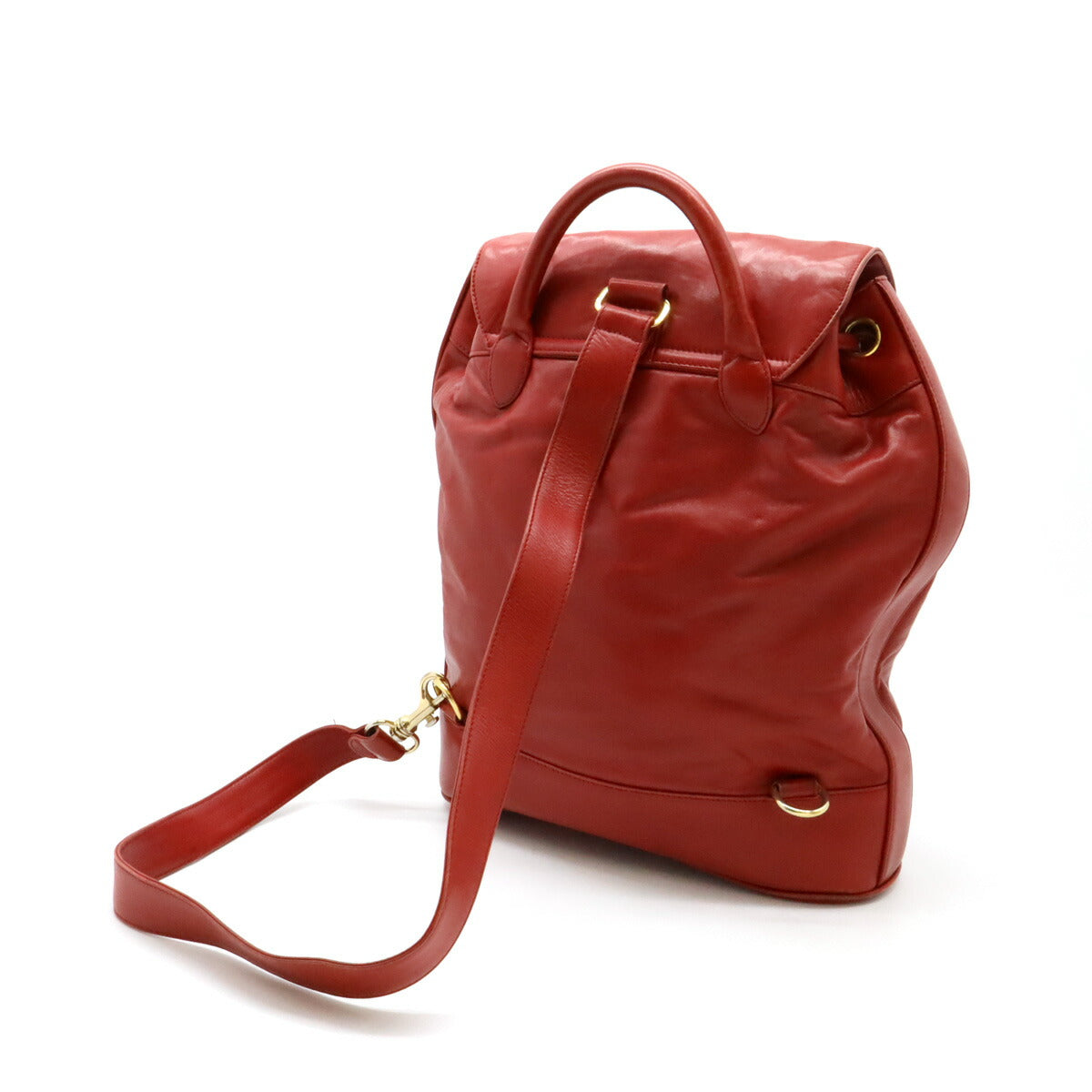 Chanel Leather Coco Mark Shoulder Bag Red