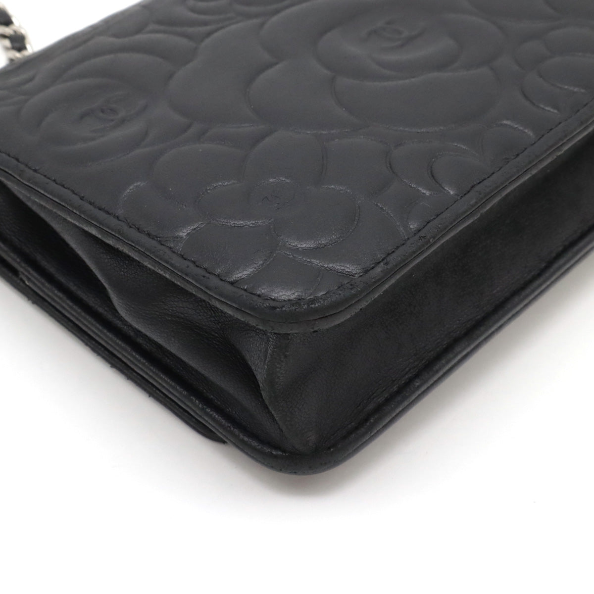 Chanel Camellia Lambskin Chain Wallet Shoulder Bag A47421
