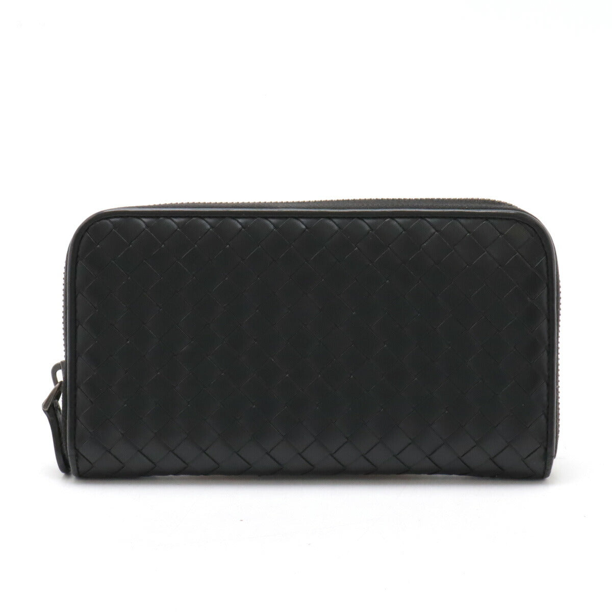 Bottega Veneta Intrecciato Leather Zip Wallet Black