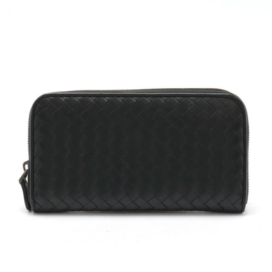 Bottega Veneta Intrecciato Leather Zip Wallet Black