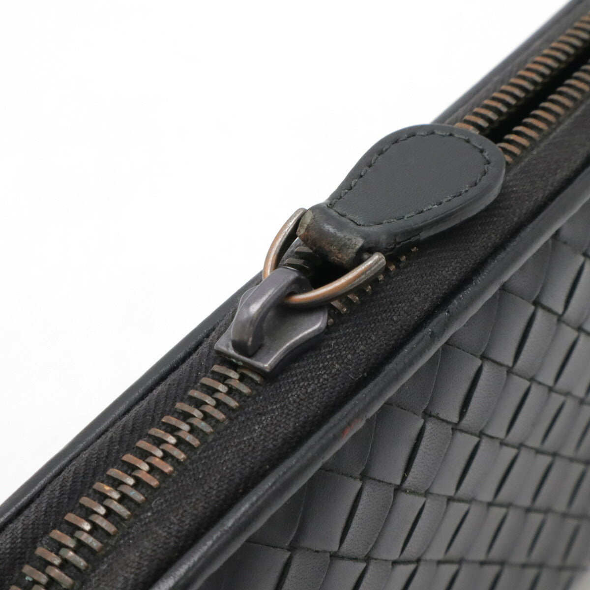 Bottega Veneta Intrecciato Leather Zip Wallet Black