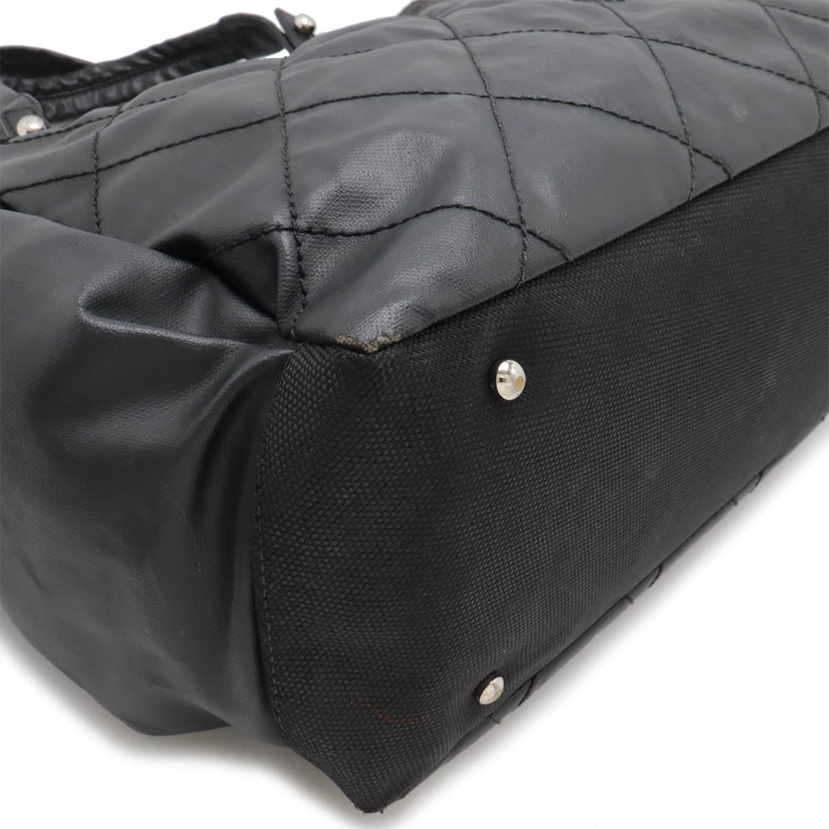 Chanel Paris Biarritz Tote GM Coated Canvas Leather