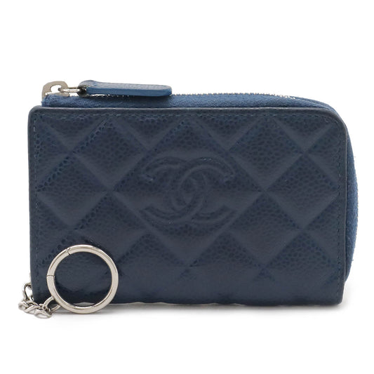 Chanel Caviar Skin Coin Case Blue