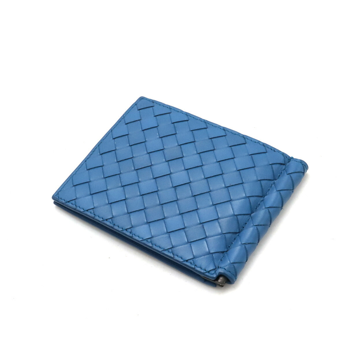 Bottega Veneta Leather Intrecciato Money Clip Wallet
