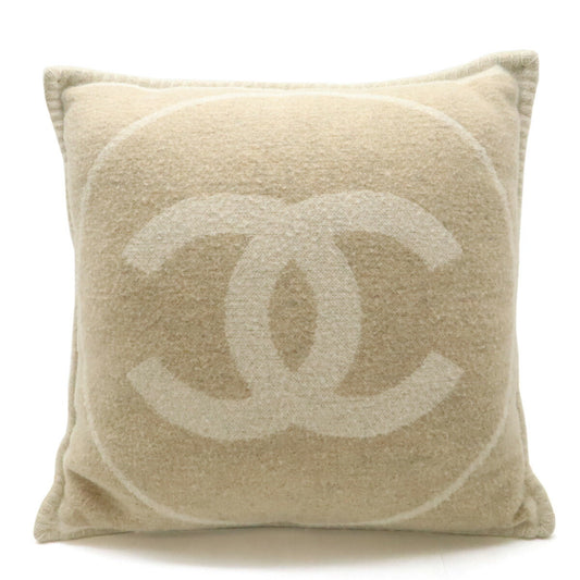 Chanel CC Logo Wool Cashmere Double Face Cushion