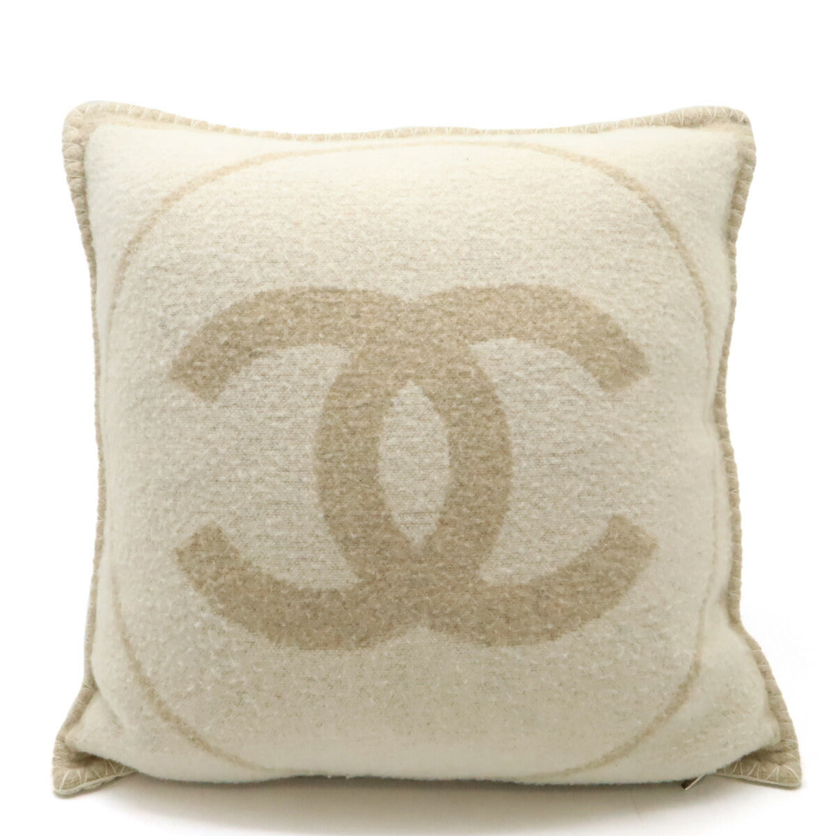 Chanel CC Logo Wool Cashmere Double Face Cushion