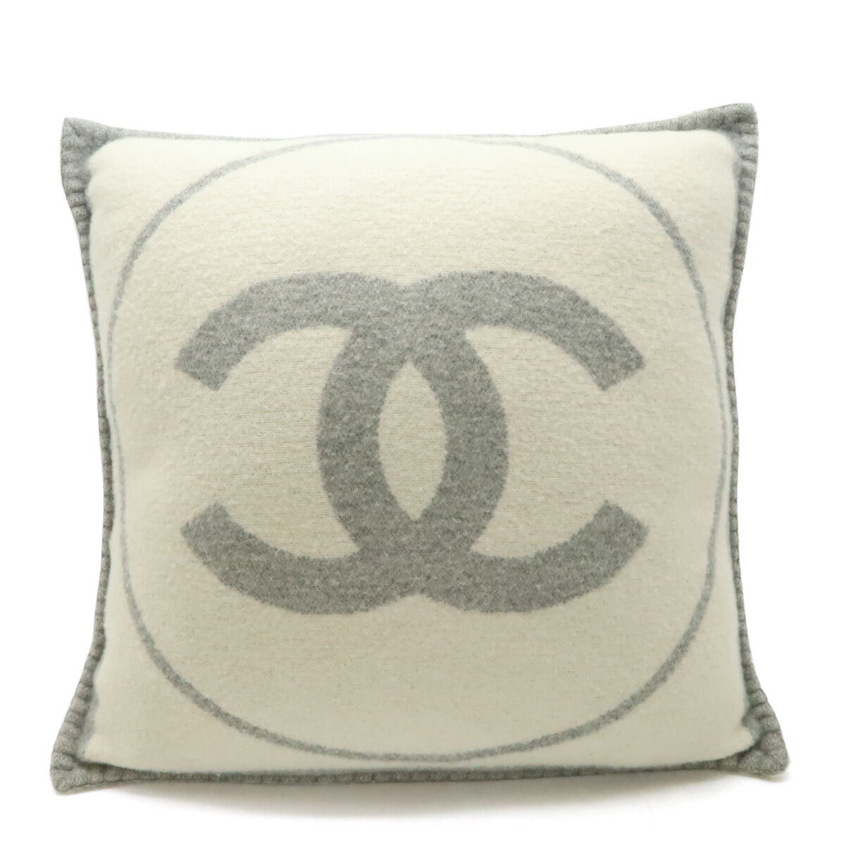 Chanel CC Logo Wool Cashmere Cushion