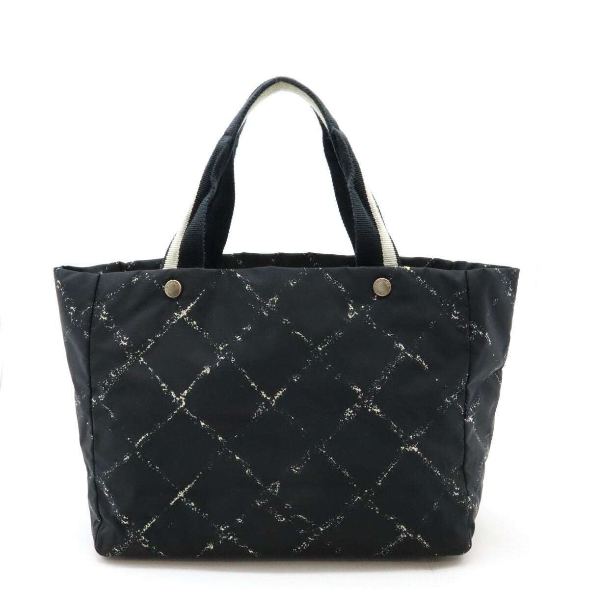 Chanel Nylon Tote Bag Black Red