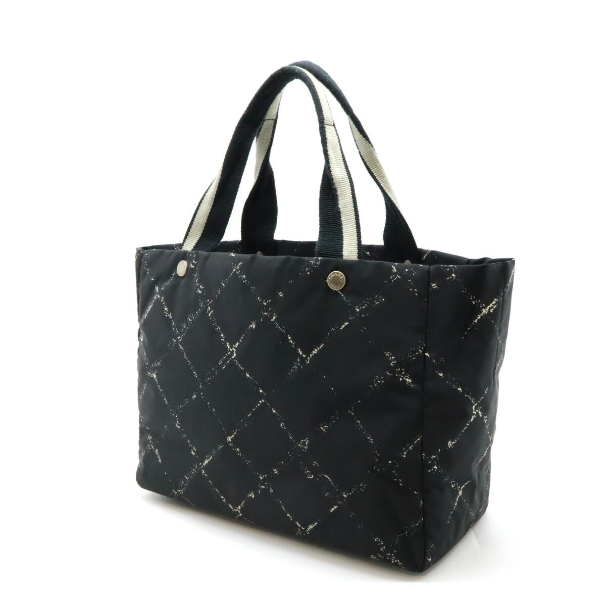 Chanel Nylon Tote Bag Black Red