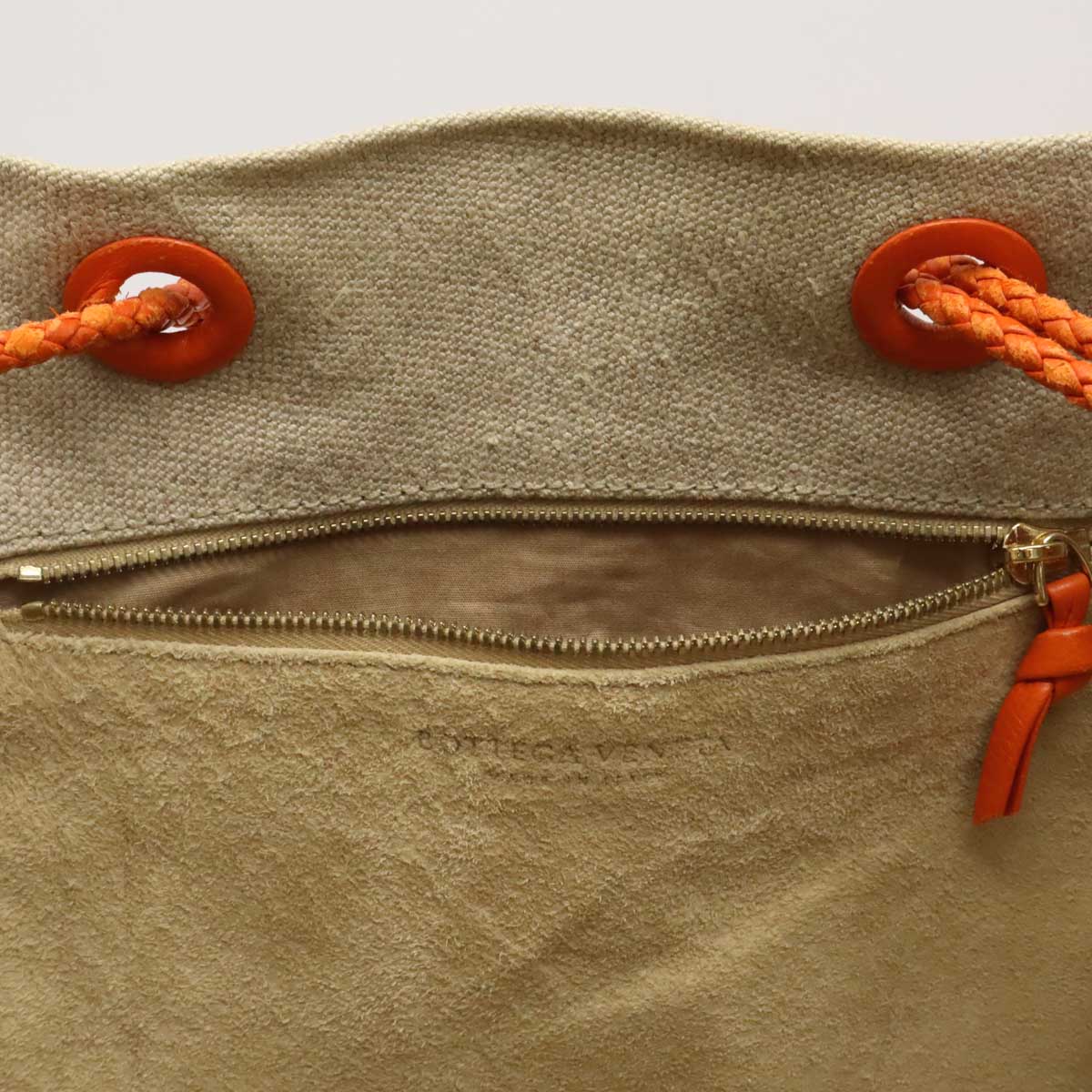 Bottega Veneta Intrecciato Tote Bag Linen Canvas Leather