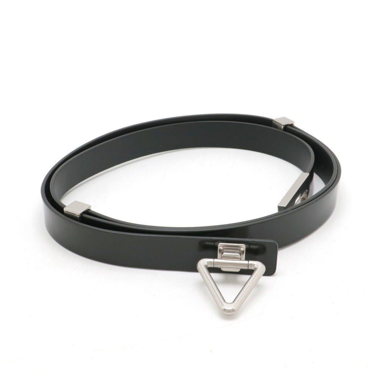 Bottega Veneta Enamel Leather Triangle Belt