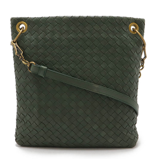 Bottega Veneta Leather Intrecciato Shoulder Bag