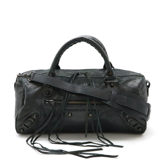Balenciaga The Twiggy Leather Handbag Dark Gray