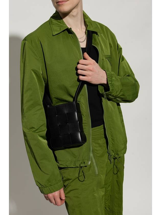 Bottega Veneta Cassette Intrecciato Mini Cross Bag Black