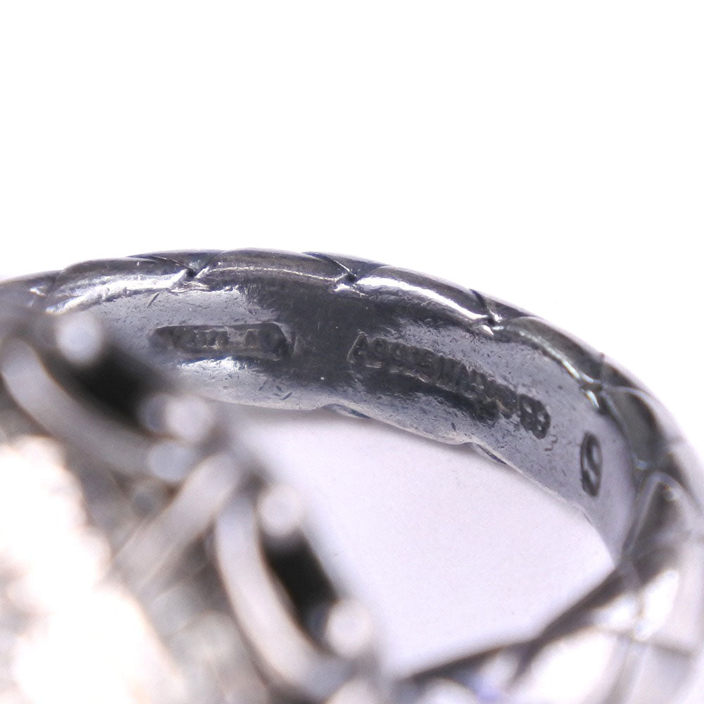 Bottega Veneta Silver 925 Intrecciato Ring Size 9