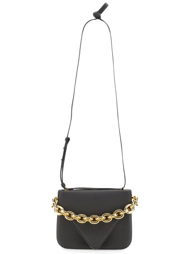 Bottega Veneta Mount Chain Envelope Small Shoulder Bag Black