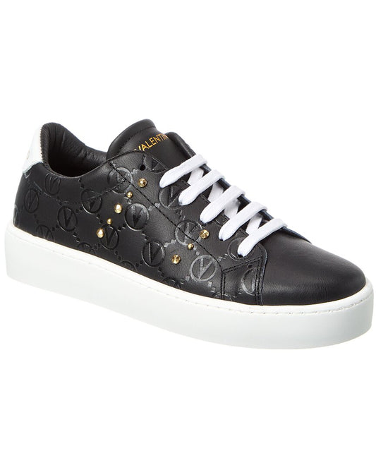 Valentino By Mario Valentino Floriana Leather Sneaker Black