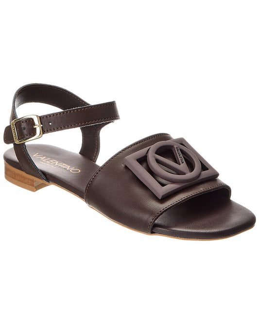 Valentino By Mario Valentino Ely Leather Sandal Brown Multi