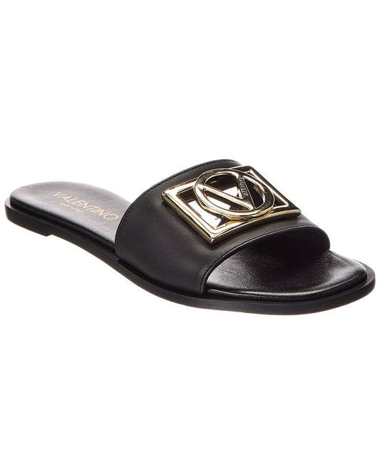 Valentino By Mario Valentino Amira Leather Sandal Black