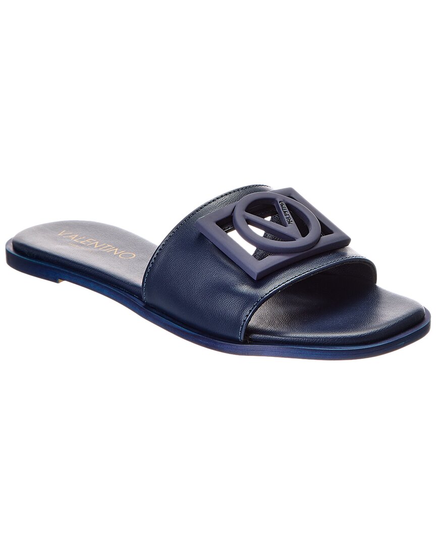 Valentino By Mario Valentino Amira Leather Sandal Blue