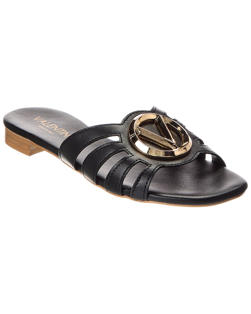 Valentino By Mario Valentino Greta Leather Sandal Black