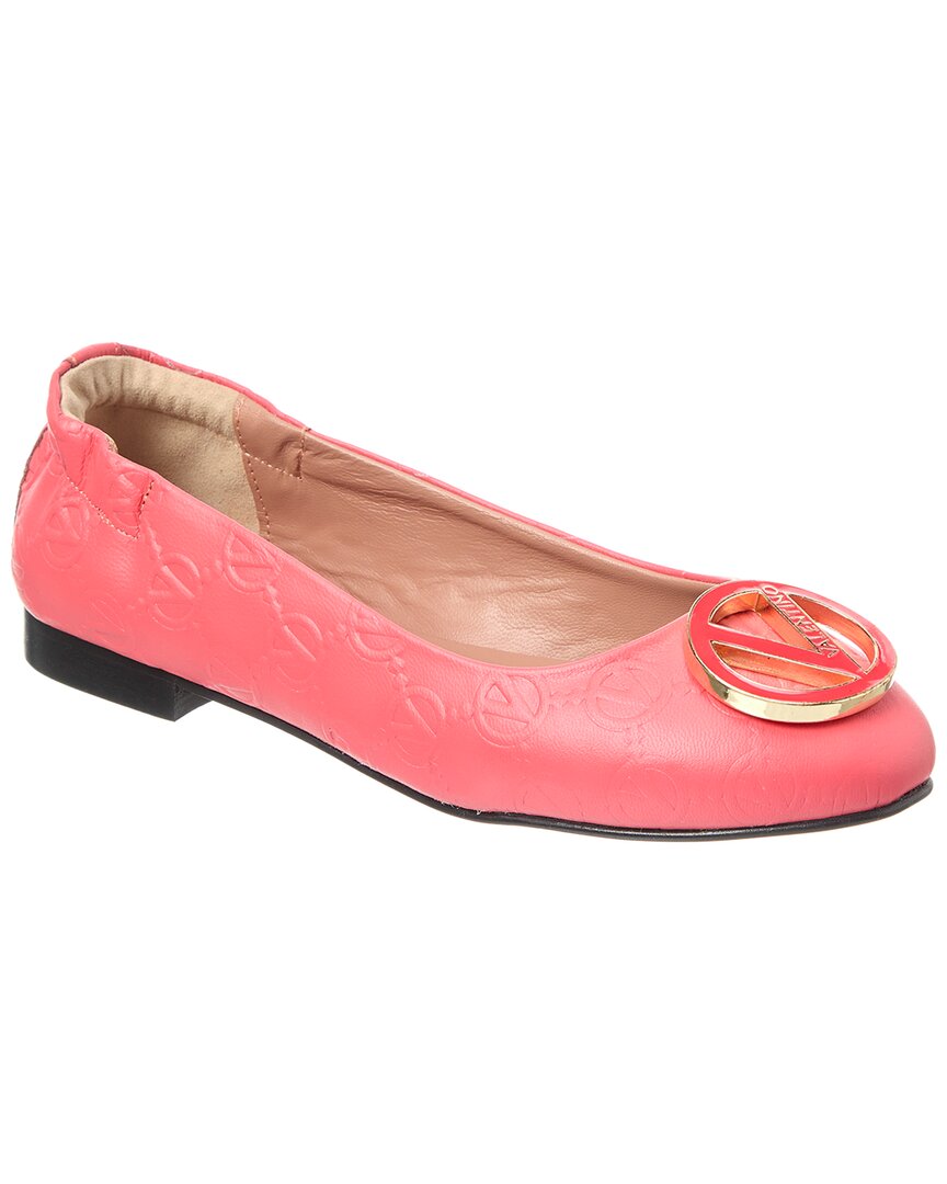 Valentino By Mario Valentino Calliope Leather Flat Orange