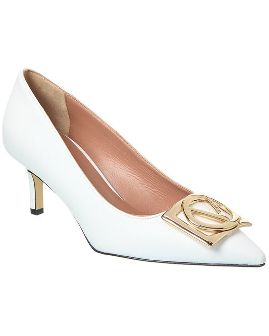 Valentino By Mario Valentino Doria Leather Pump White