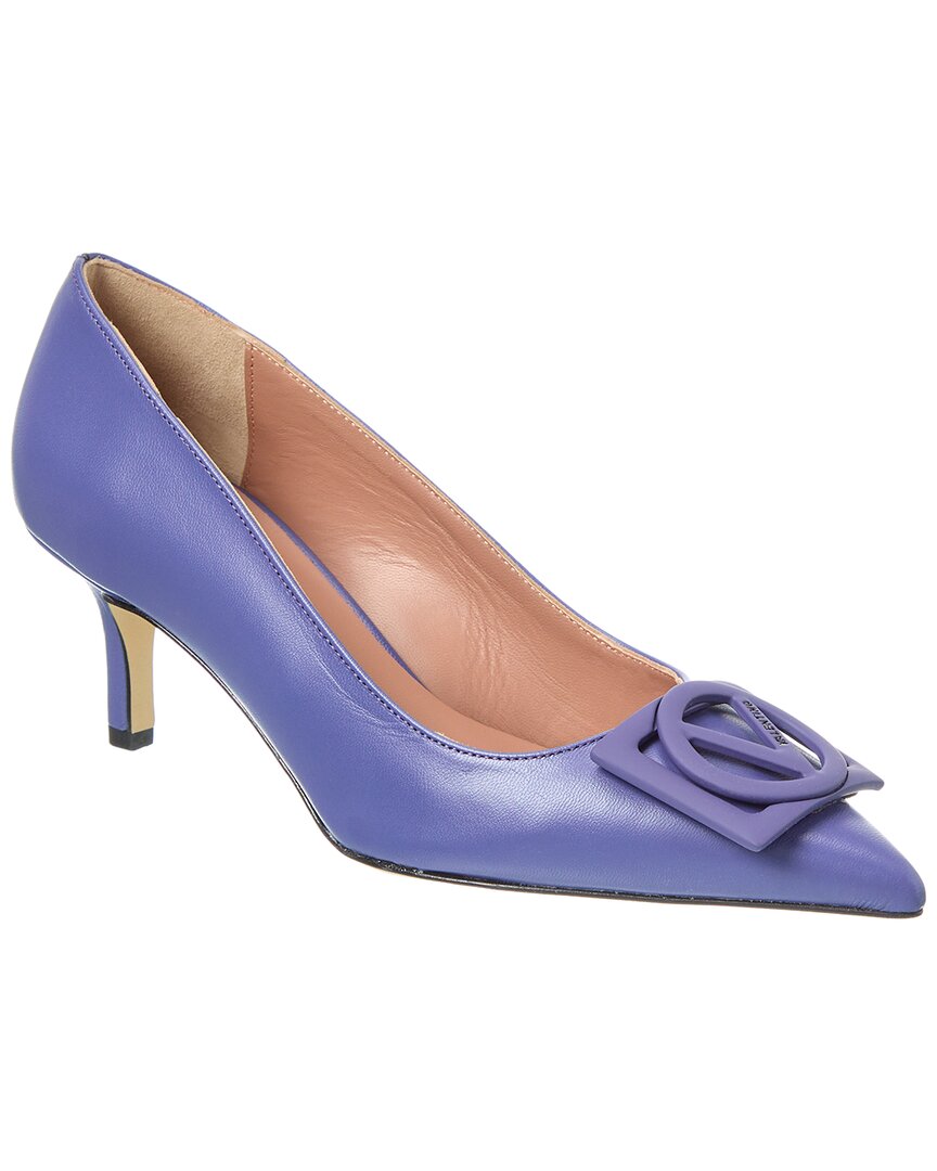Valentino By Mario Valentino Doria Leather Pump Purple